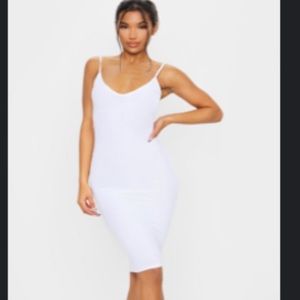 White body con dress